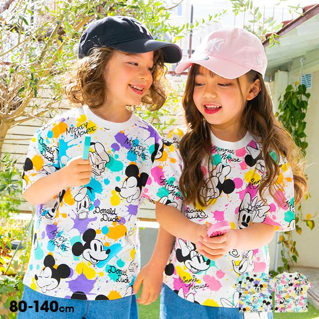 Disney（ディズニー） 親子ペア 綿100% Tシャツ 半袖 キッズ 子供服