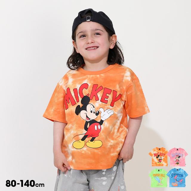 BABY DOLL ミッキーマウス Tシャツ 80 OUTLET】20%OFF SALE 親子お揃い ディズニー ネオン発泡Tシャツ 9536K