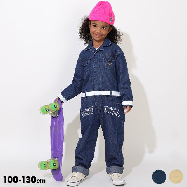 BabyDoll 子供服130cm BABYDOLL（ベビードール） つなぎ キッズ 子供服 ラインアーチロゴ 綿