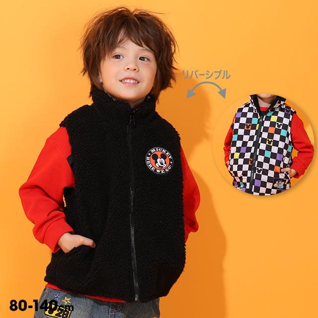 専用になります(^^ゞベビードールミッキーアウター140 Disney（ディズニー） ベスト キッズ 子供服 リバーシブル 中綿 ベビー