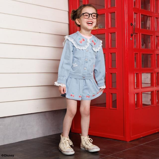 Disney（ディズニー） ミニー デニムジャケット キッズ 女の子 レース