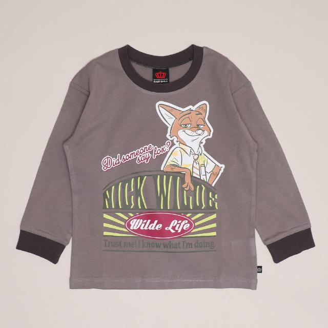 Disney（ディズニー） ズートピア ニック ジュディ ロンT キッズ 綿100