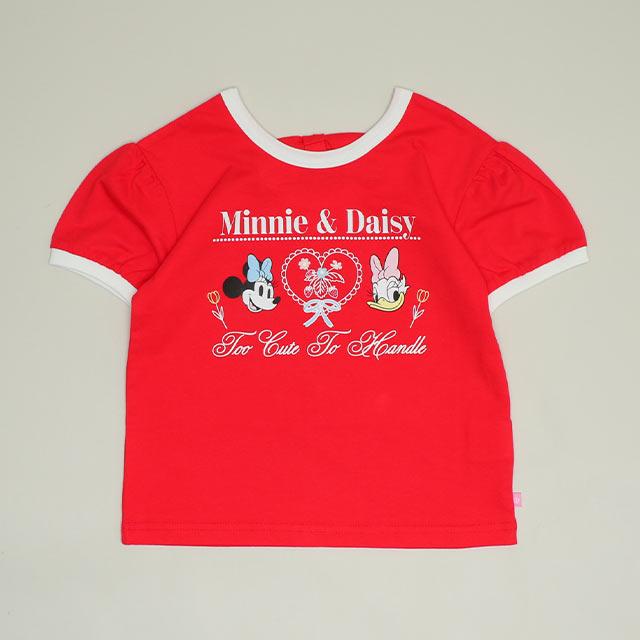 Disney（ディズニー） Tシャツ キッズ 綿100% 女の子 バックリボン