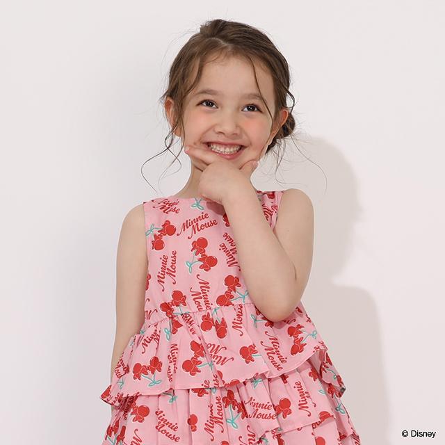 Disney（ディズニー） ミニー 親子ペア 半袖 ワンピース 女の子 キッズ 