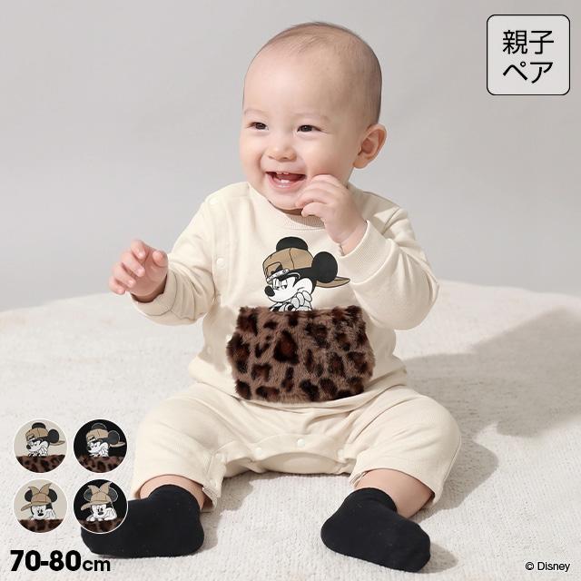 Disney（ディズニー） ロンパース ベビー服 カバーオール 長袖 綿100