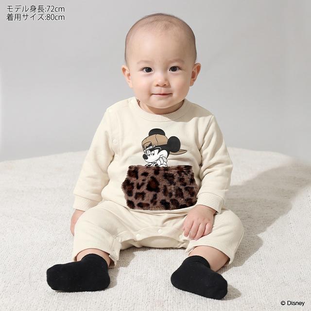Disney（ディズニー） ロンパース ベビー服 カバーオール 長袖 綿100