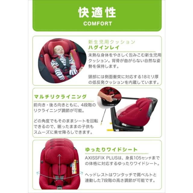 1ヵ月レンタル アクシスフィックス プラス ISOFIX取付 マキシコシ 