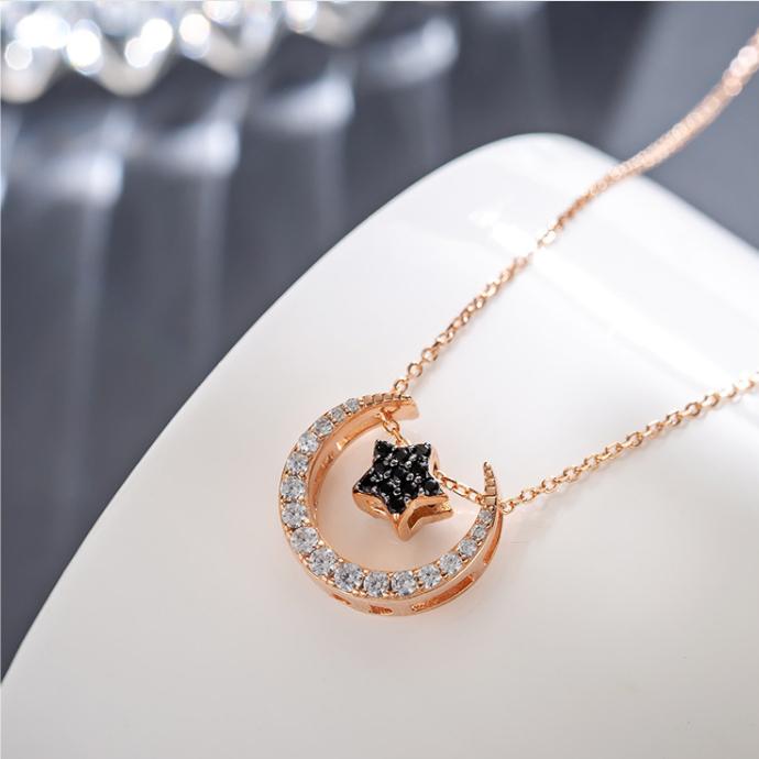 ネックレス 三日月 ムーン 星 スター 12Way着用可能 シルバー925 ネックレス 三日月 ムーン 星 スター 12Way着用可能 シルバー925