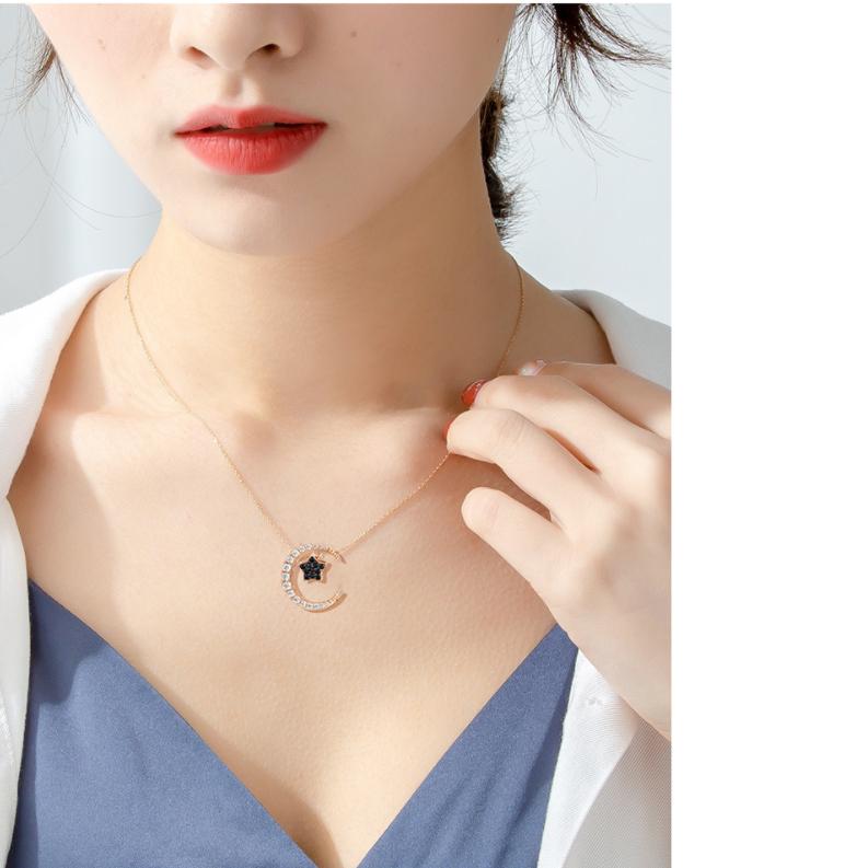 ネックレス 三日月 ムーン 星 スター 12Way着用可能 シルバー925 ネックレス 三日月 ムーン 星 スター 12Way着用可能 シルバー925