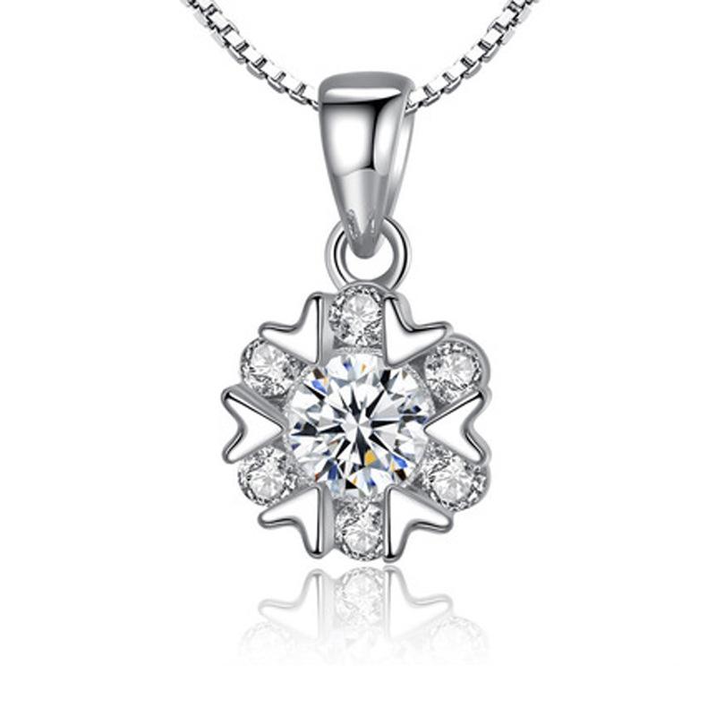 当日出荷 ネックレス 超豪華7粒 結晶 ハート レディース ネックレス レディース プラチナ仕上げ シルバー925cz ギフト 誕生日 彼女 母の日 信頼 Helpit Me