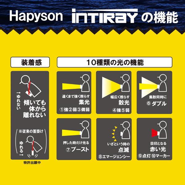 ハピソン チェストライト ネックライト LED 充電式 夜 釣り ハピソン チェストライト ネックライト LED 充電式 夜 釣り