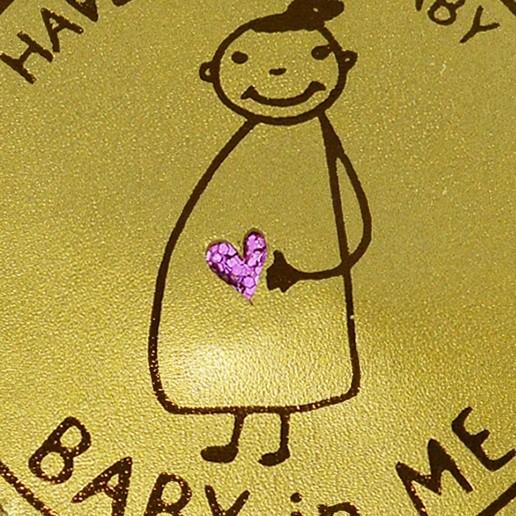 マタニティマークBABY in ME（R）バッグチャーム ゴールド本革 |  | 02