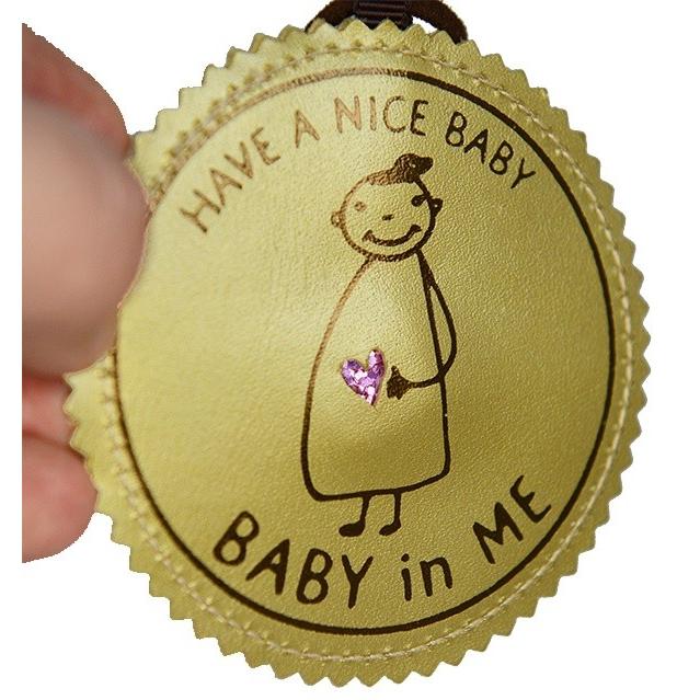 マタニティマークBABY in ME（R）バッグチャーム ゴールド本革 |  | 03