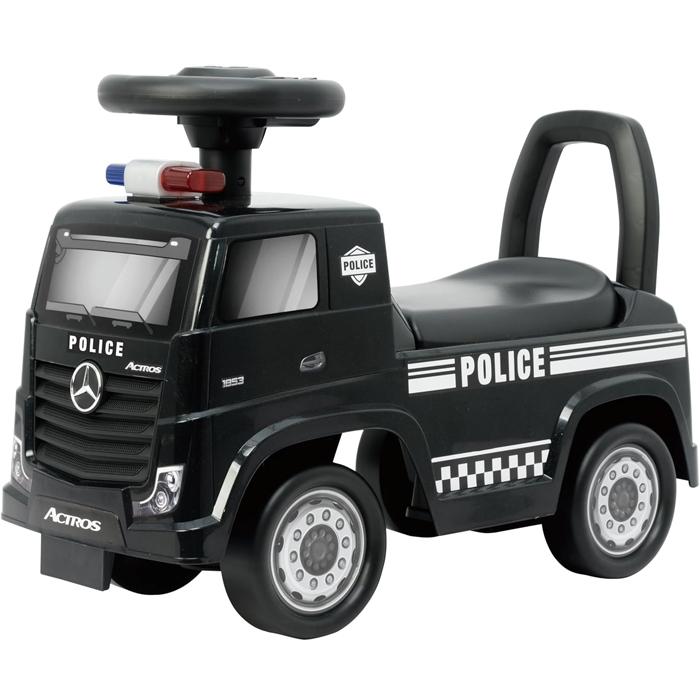 乗用メルセデスベンツ ACTROS ブラック パトカー 乗用玩具 ベンツ 足