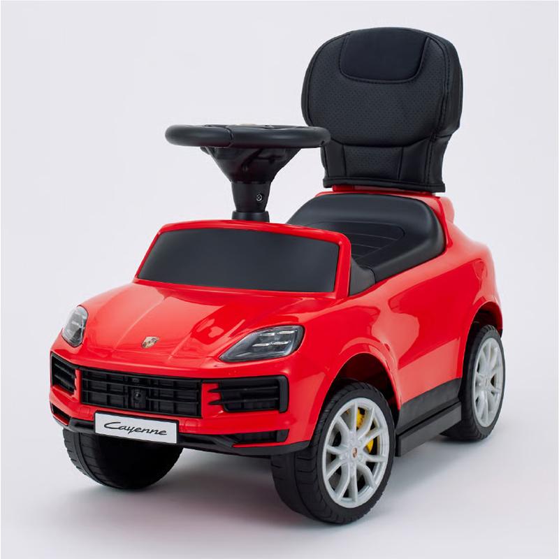 乗用ポルシェ カイエン 押手付 グリーン 乗用玩具 足けり乗用 押し車