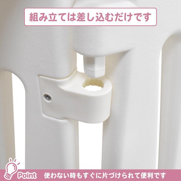 パステルカラーサークル２ ベビーサークル ベビールーム キッズルーム キッズスペース シンプル 扉付き プレイパネル ジョイント式 簡単組み立て コンパクト JTCの画像