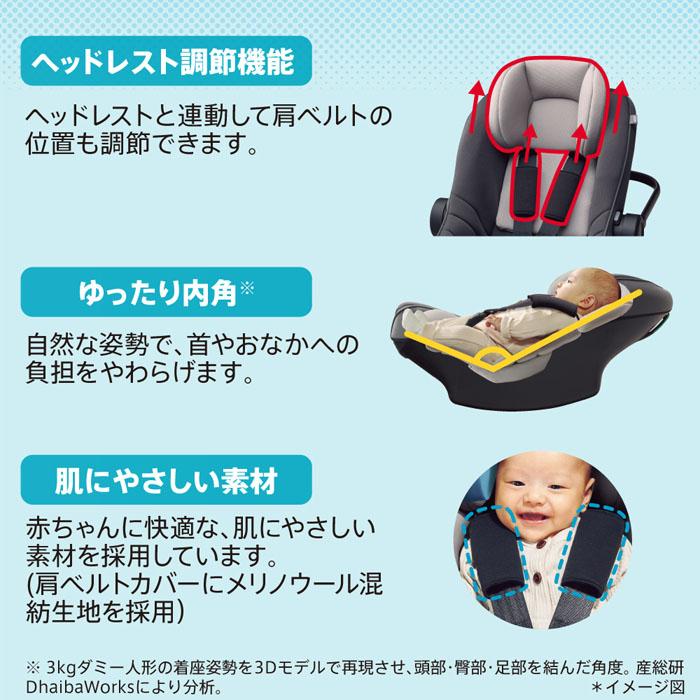 アップリカ [2-7]チャイルドシート エアキャリーAB グレーGR ベビー