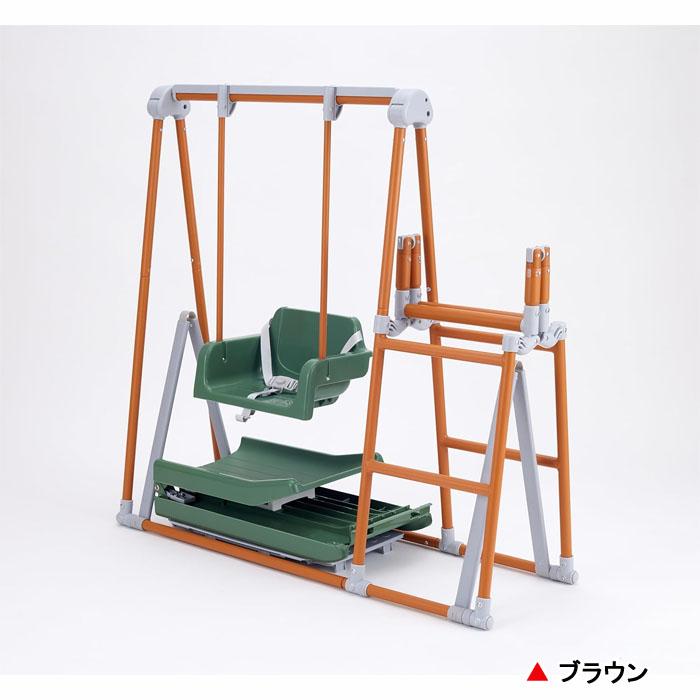 2-7]ワールド おりたたみロングスロープキッズパークF ブラウン 野中