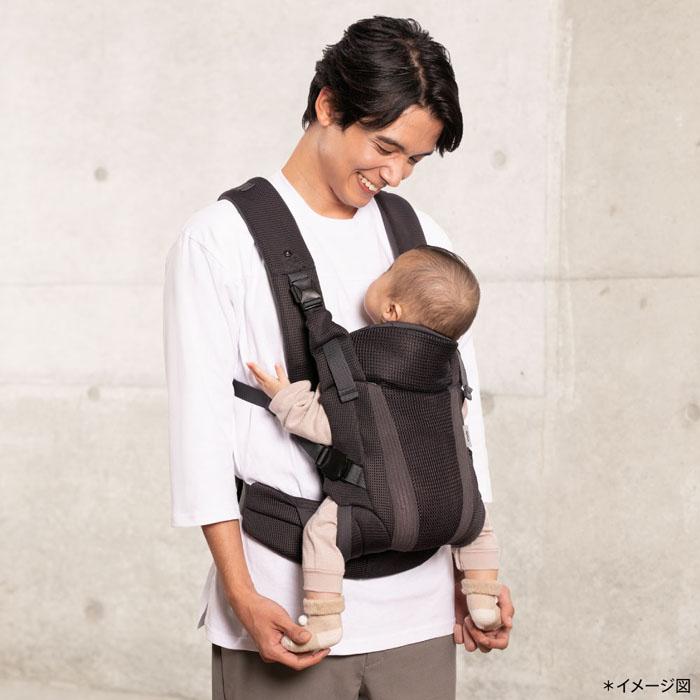 【ほぼ未使用、全付属品あり】ラクリス 抱っこ紐 ブラック BK（新生児期から） アップリカ ラクリス AB ブラック BK 抱っこ紐 Aprica Laclis