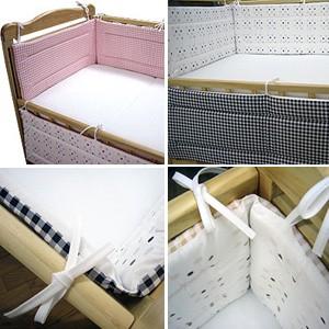 フジキ ベビーポルカ ベッドガードパット モノトーン W120×L70×H28cm
