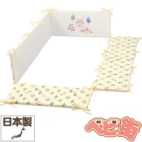 フジキ フォレストフレンズ ベッドガードパット イエロー W120×L70