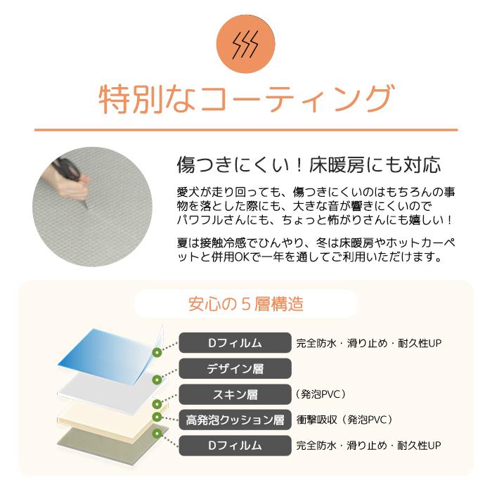 dfang ディパン【ペットプレイマット／厚み5mm／幅140cm／折りたたみ
