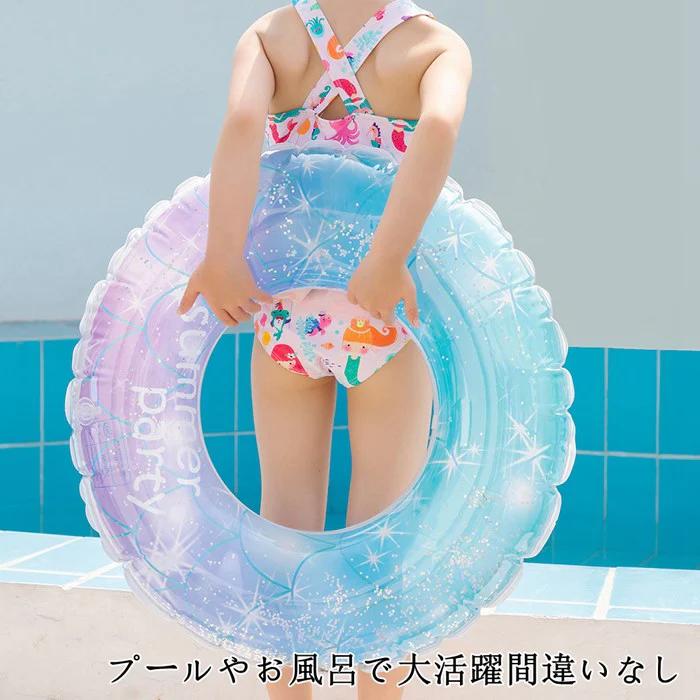 浮き輪 子供 大人用 取っ手付き 60cm 70cm 80cm 90cm 100cm おしゃれ SNS 人気 カワイイ 浮き具 ベビー キッズ 水遊び プール ラメ｜babymaternity｜04