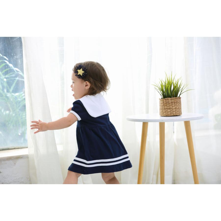 Hy241 ベビー服 女の子 新生児 夏 キッズ服 子供服 70 80 90 スカート付き 半袖 ロンパース カバーオール ワンピース セーラー風 コットン Hy241 Baby Nestヤフーショッピング店 通販 Yahoo ショッピング