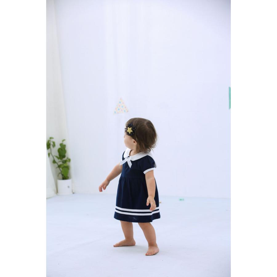 Hy241 ベビー服 女の子 新生児 夏 キッズ服 子供服 70 80 90 スカート付き 半袖 ロンパース カバーオール ワンピース セーラー風 コットン Hy241 Baby Nestヤフーショッピング店 通販 Yahoo ショッピング