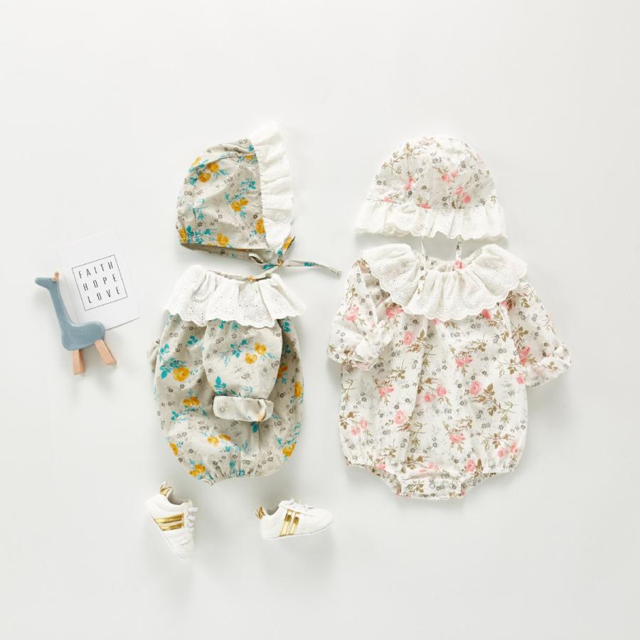 当店一番人気 Py353 ベビー服 女の子 秋 春 ロンパース カバーオール 長袖 花柄 フリル ブルー ピンク 出産祝い 帽子 2点 セット 安い服 おもしろ Babylonrooftop Com Au