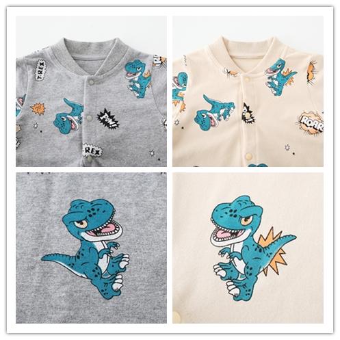 ベビー服 男の子 女の子 赤ちゃん ロンパース カバーオール 春 秋 冬 面白い 恐竜 新生児 子供服 長袖 出産祝い 着ぐるみ ベージュ クリーム グレー コットン Py5009 Baby Nestヤフーショッピング店 通販 Yahoo ショッピング