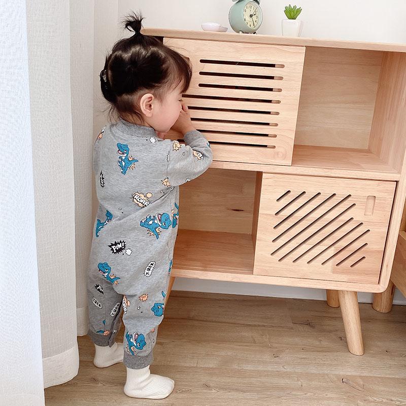 ベビー服 男の子 女の子 赤ちゃん ロンパース カバーオール 春 秋 冬 面白い 恐竜 新生児 子供服 長袖 出産祝い 着ぐるみ ベージュ クリーム グレー コットン Py5009 Baby Nestヤフーショッピング店 通販 Yahoo ショッピング
