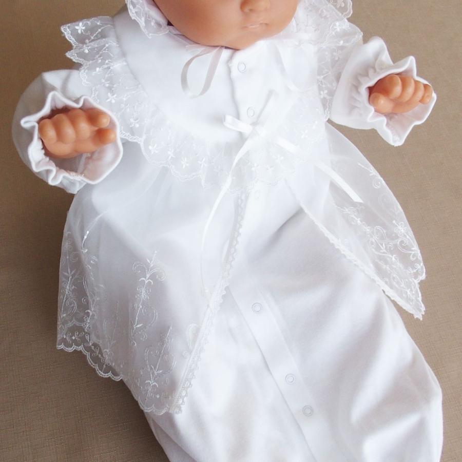 日本製 お宮参り セレモニー用 新生児 赤ちゃんのベビードレス お帽子付き2点セット 初参り 男の子 女の子 退院 出産祝い ベビーギフト | ブランド登録なし | 06