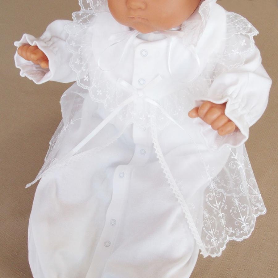 日本製 お宮参り セレモニー用 新生児 赤ちゃんのベビードレス お帽子付き2点セット 初参り 男の子 女の子 退院 出産祝い ベビーギフト | ブランド登録なし | 09