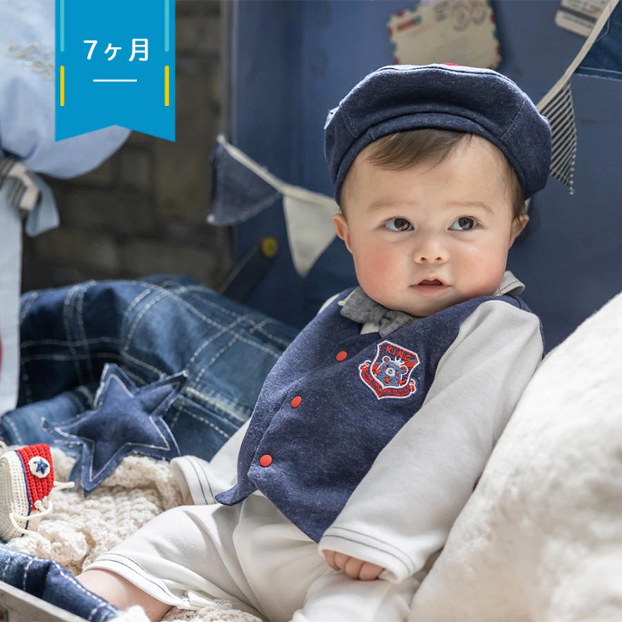 新デザイン！妖精の森 ニットデニムのベビーフォーマルセット セレモニードレス 男の子 新生児 ベビー 赤ちゃん フォーマルドレス 秋 冬 春 ベビードレス 日本製の画像