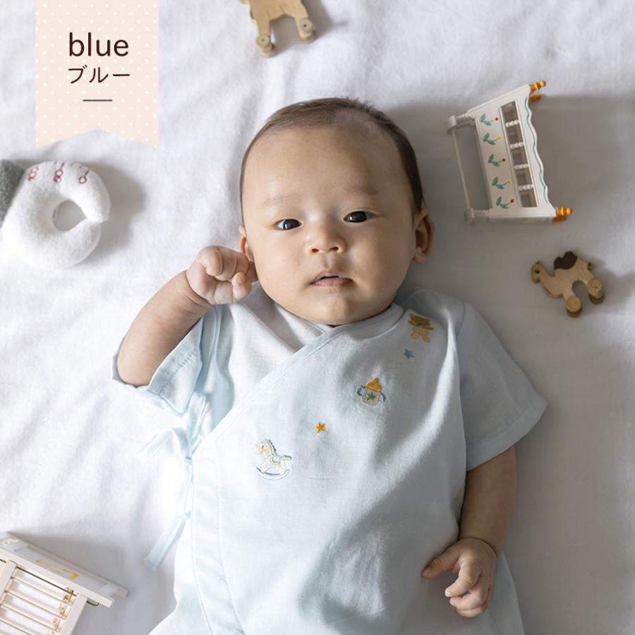 妖精の森 ダブルガーゼ 新生児 夏物素材 ロンパース 日本製 出産準備品