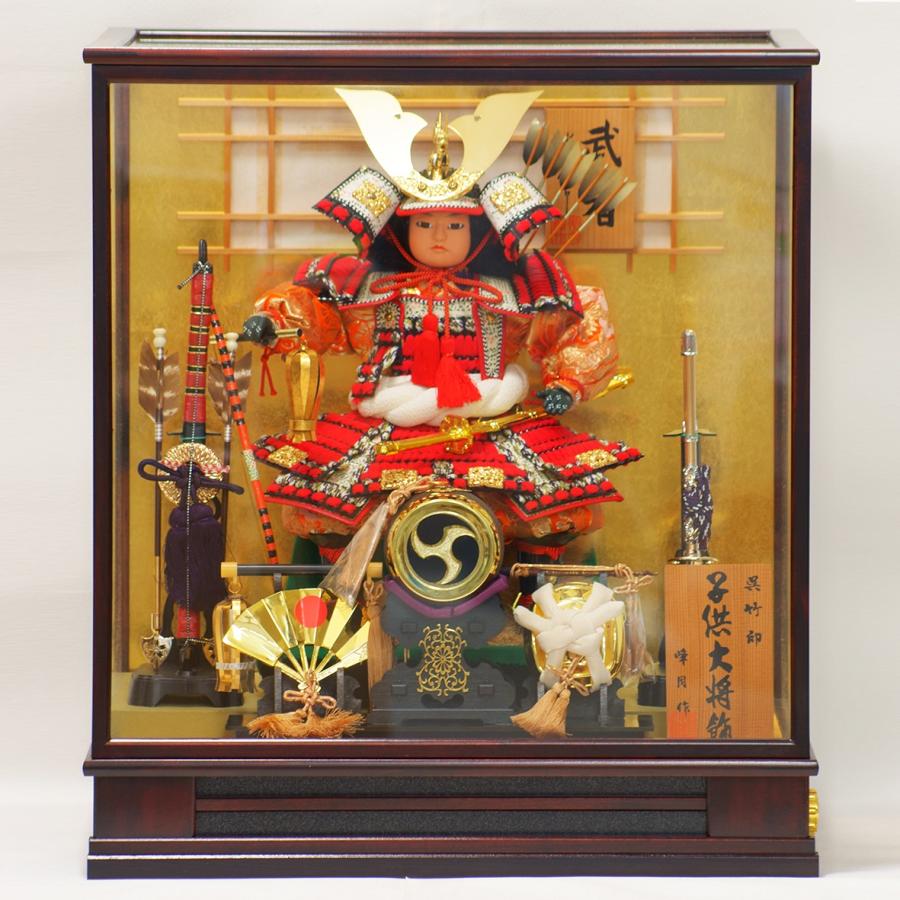 子供の日　大将飾り ケース入り 呉竹印 子供大将飾り【店頭展示品特価 現品限り】 【送料