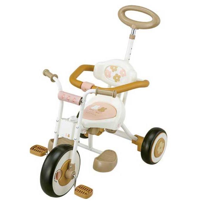 ほぼ新品、手ぶらで三輪車❕ アイデス三輪車 ナチュラルトライク ミッフィー&メラニー : ベビー用品