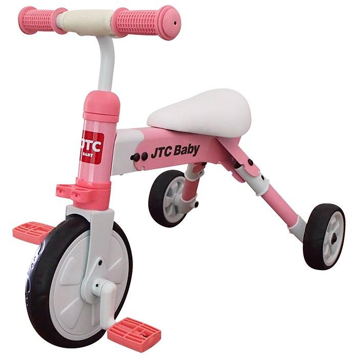 JTC折りたたみ三輪車 ポータブルトライク ピンク : ベビー用品