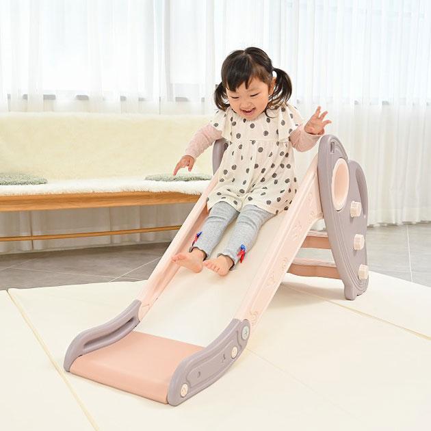 こども遊具 すべり台 ロケットスライダー ピンク : ベビー用品