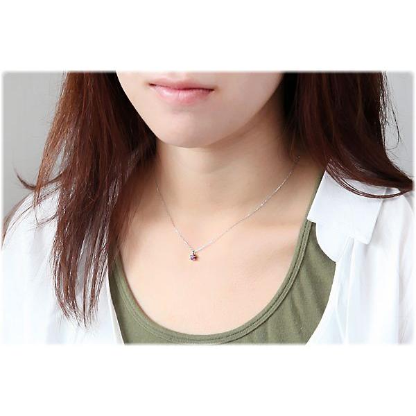 リバーシブルネックレス スター ダイヤモンド ルビー K10WG : ベビーズ 