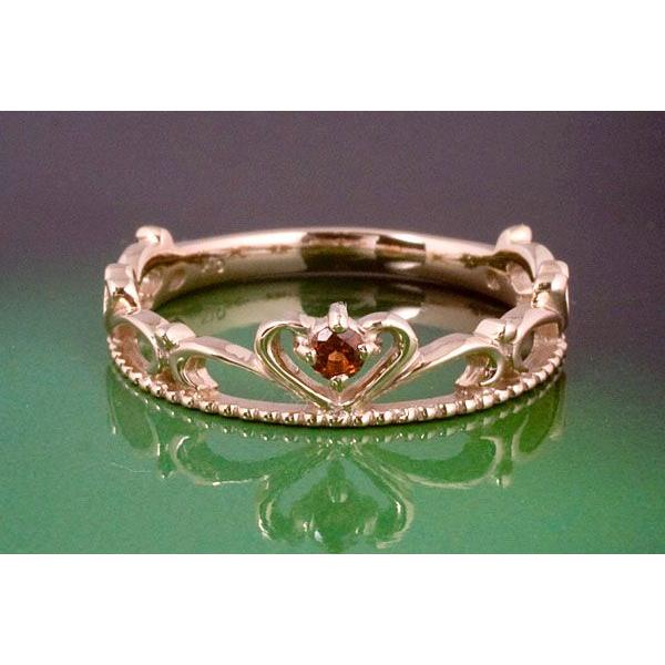 ピンキーリング ティアラ 誕生石 ゴールド