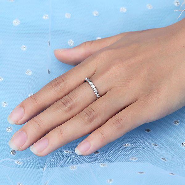 指輪 プラチナ ダイヤモンド エタニティリング SIクラス PT900の画像