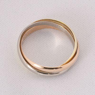 指輪 18金トリニティ 3連リング K18PG/YG/PT90014号〜20号