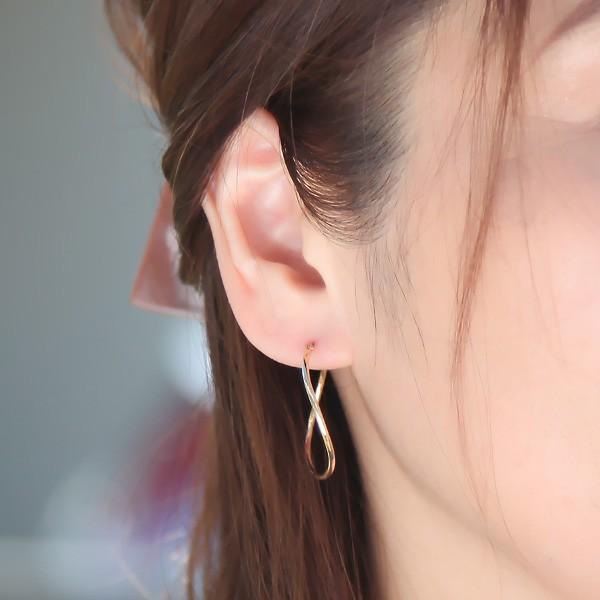 K18フープピアス1.5×30 フープピアス 30mm×1.5mm ループ ひねり スパイラル K18 18K 18