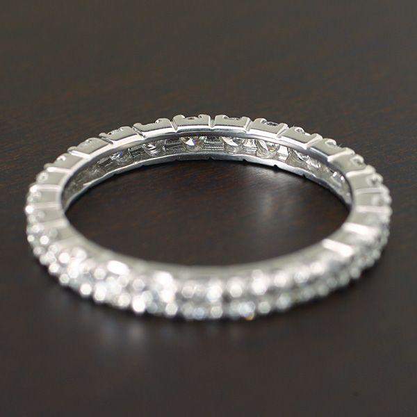 指輪 本物のエタニティ SIクラス 0.7ct ダイヤモンド フルエタニティ