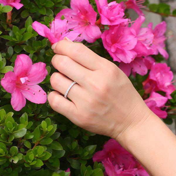 指輪 本物のエタニティ SIクラス 0.7ct ダイヤモンド フルエタニティ