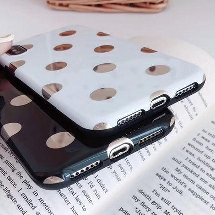 iPhoneケース ソフトケー ス キラキラ ミラー 水玉 ドット モノトーン