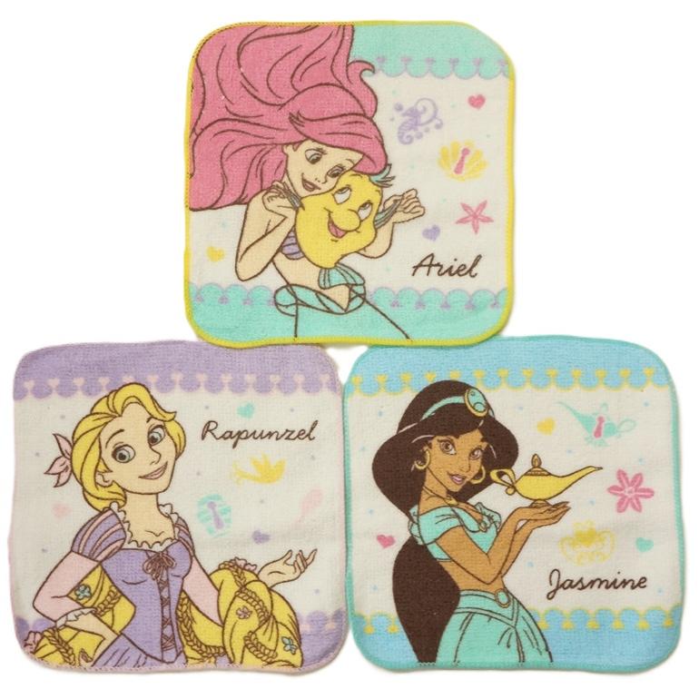 林株式会社 ミニタオルハンカチ3枚組 ディズニープリンセス アリエル