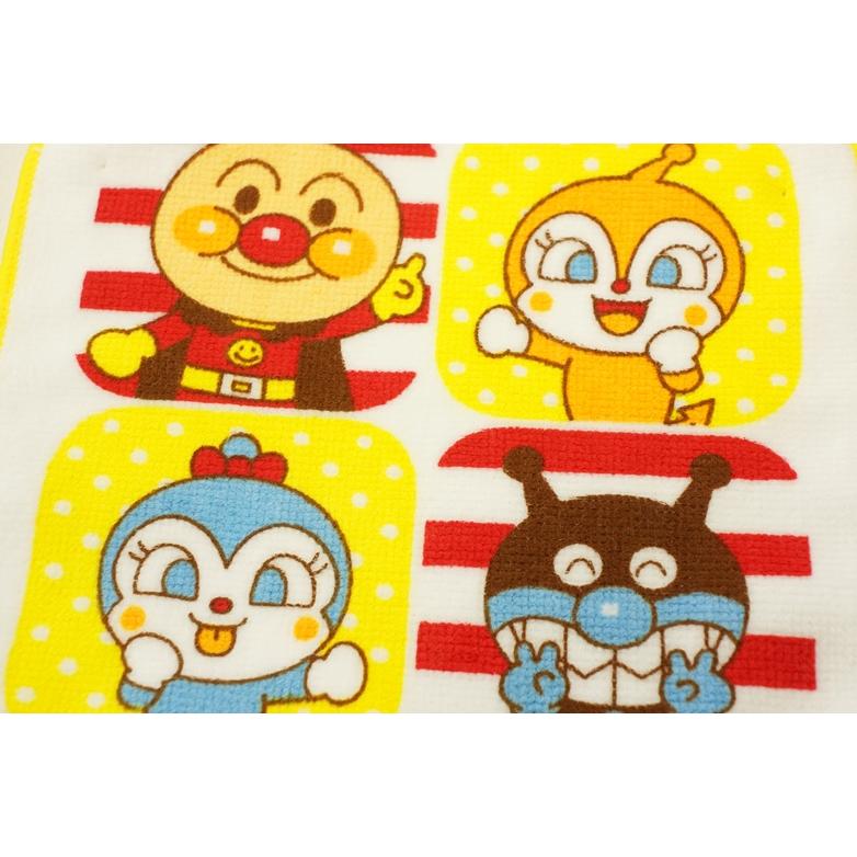 サロンジェ ミニタオルハンカチ3枚組 アンパンマン(ブルー・イエロー